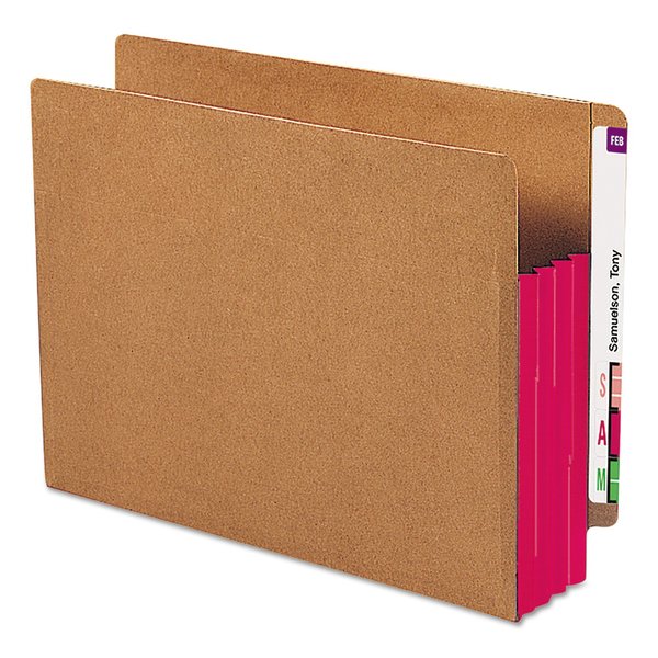 Smead Pocket Folder End Tab, 3.5" Expansion, Red, PK10, Size: Letter 73686